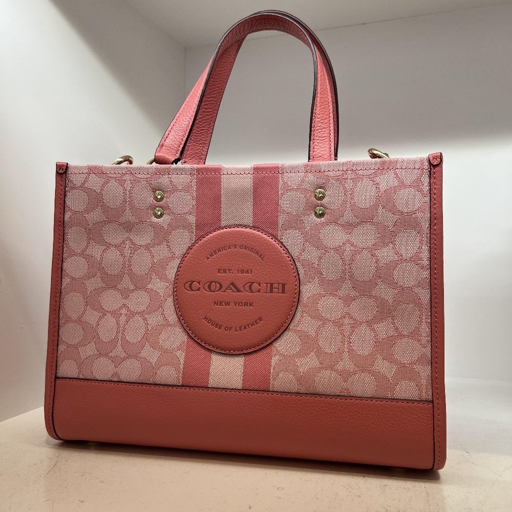 Coach Dempsey Carryall In Signature Jacquard With Stripe And Coach Patch